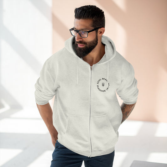 Brave Heart, Beautiful Soul Premium Full Zip Hoodie