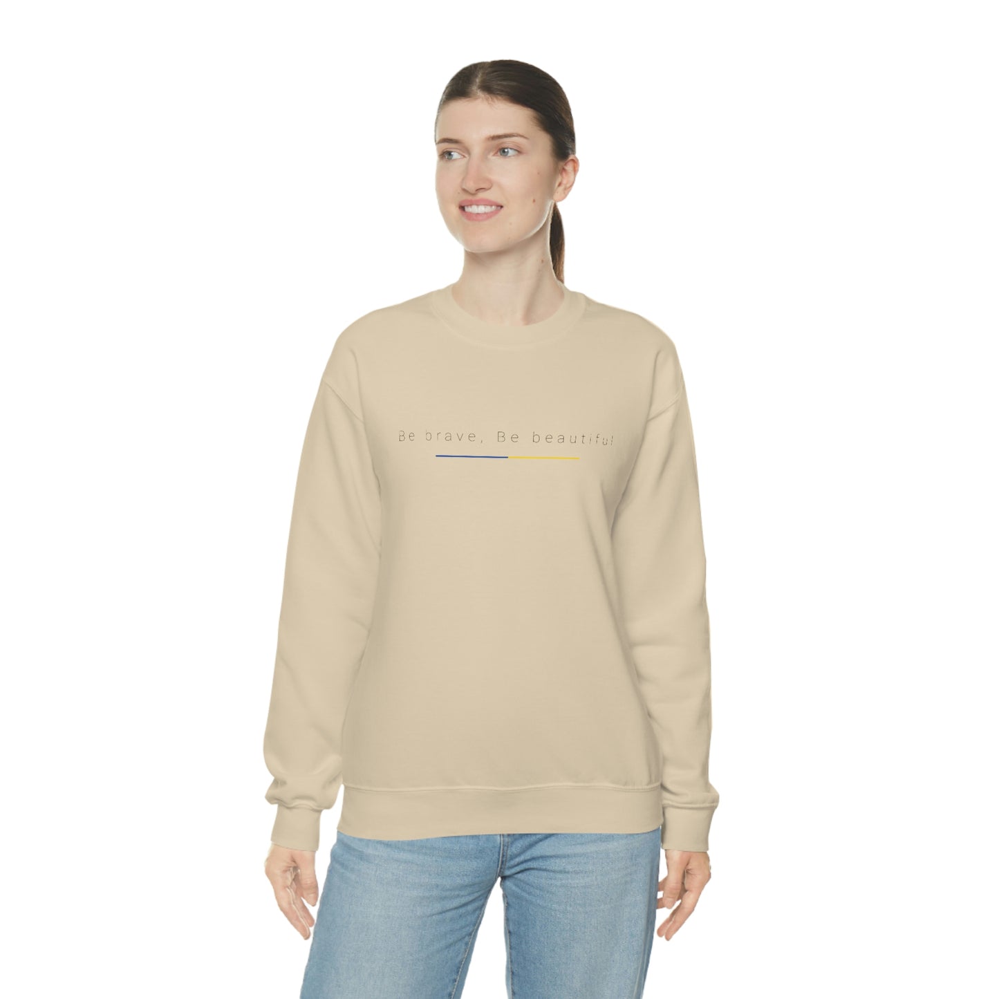 Be Brave, Be Beautiful Ukraine Crewneck Sweatshirt