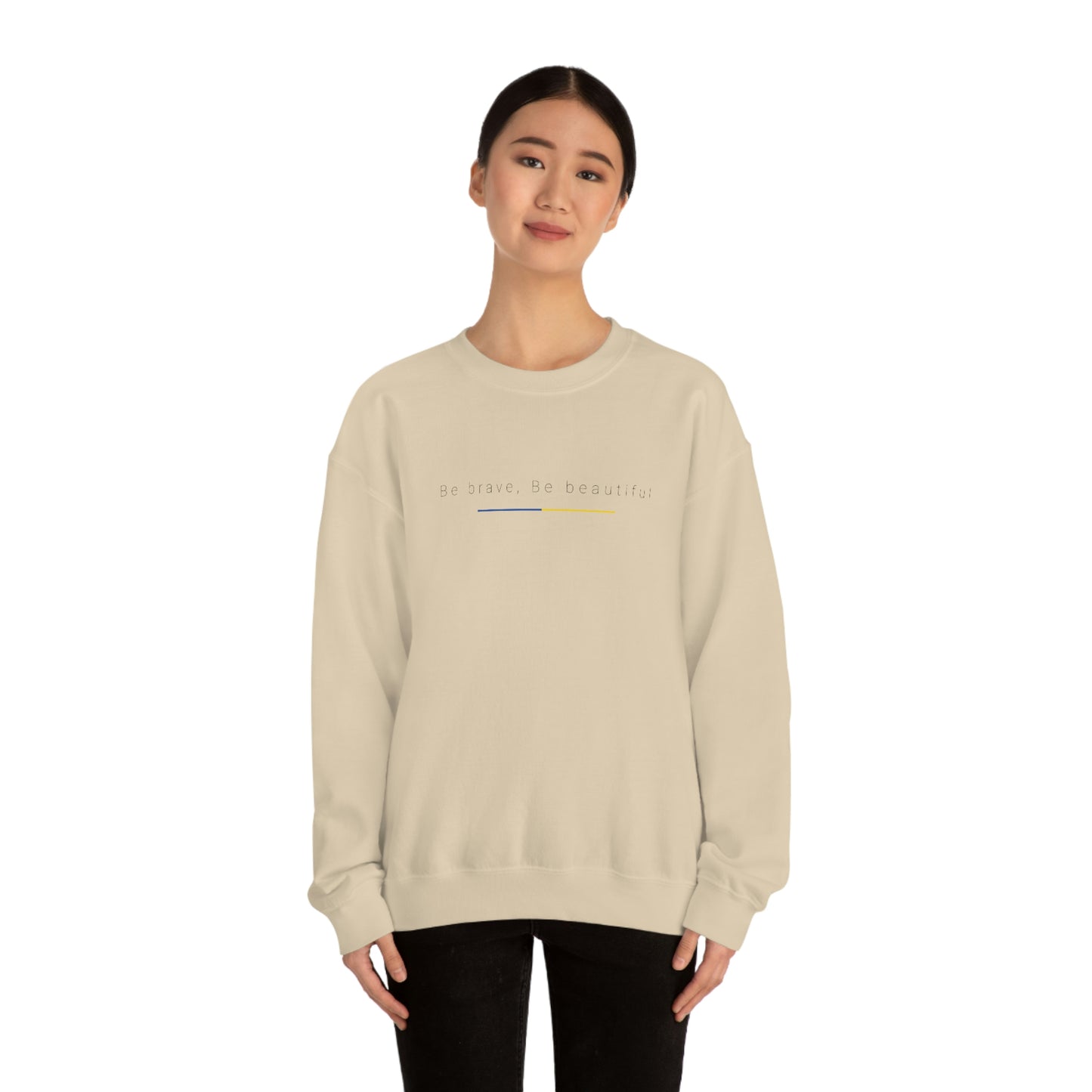Be Brave, Be Beautiful Ukraine Crewneck Sweatshirt