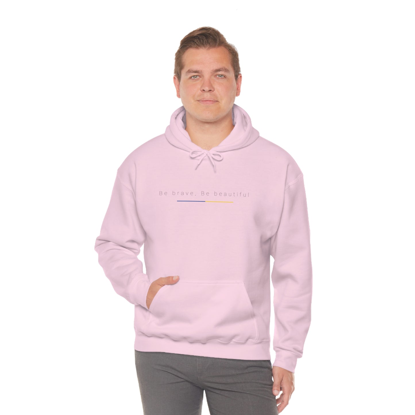 Be Brave, Be Beautiful Hooded Sweatshirt: Embody the Spirit of Ukraine's Resistance