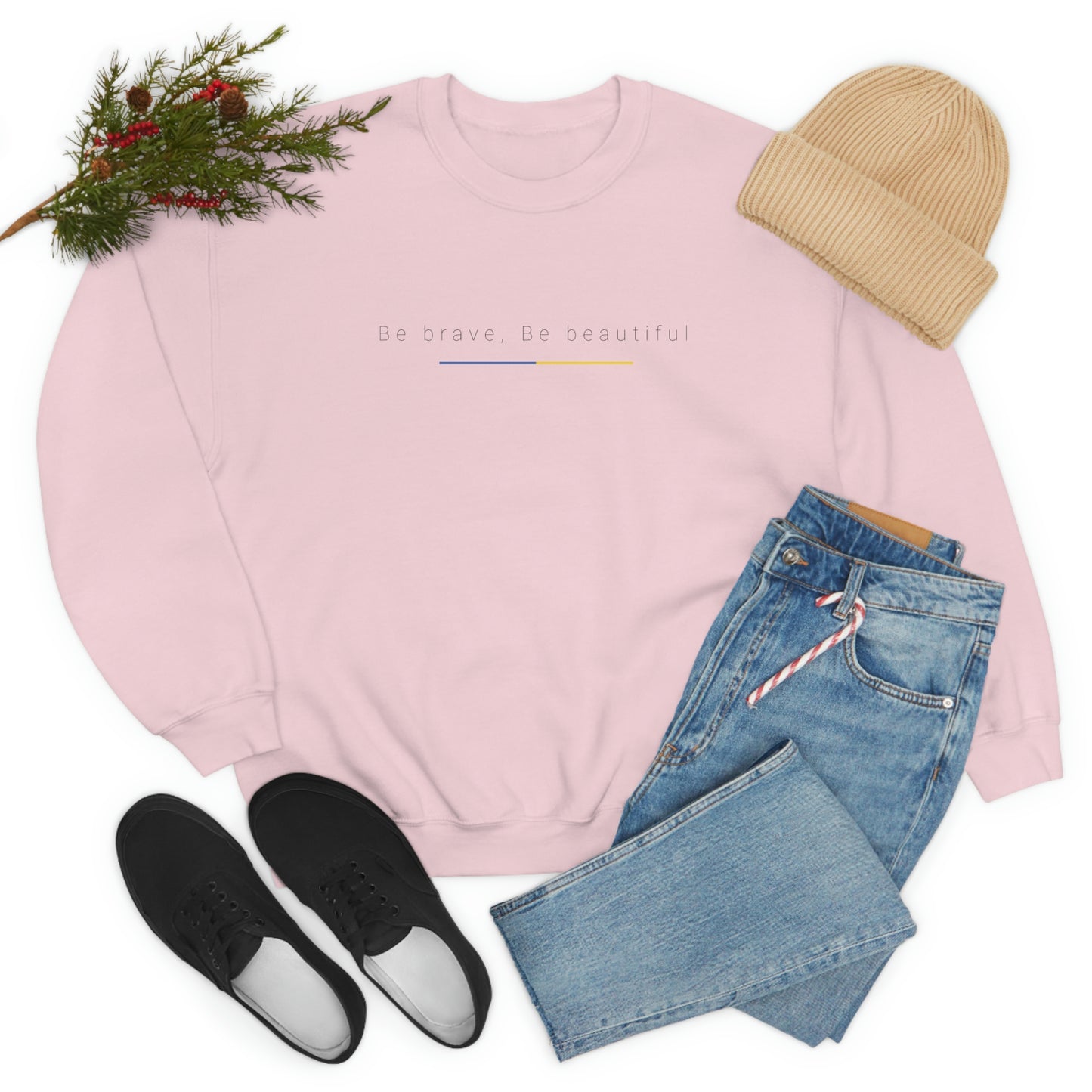Be Brave, Be Beautiful Ukraine Crewneck Sweatshirt