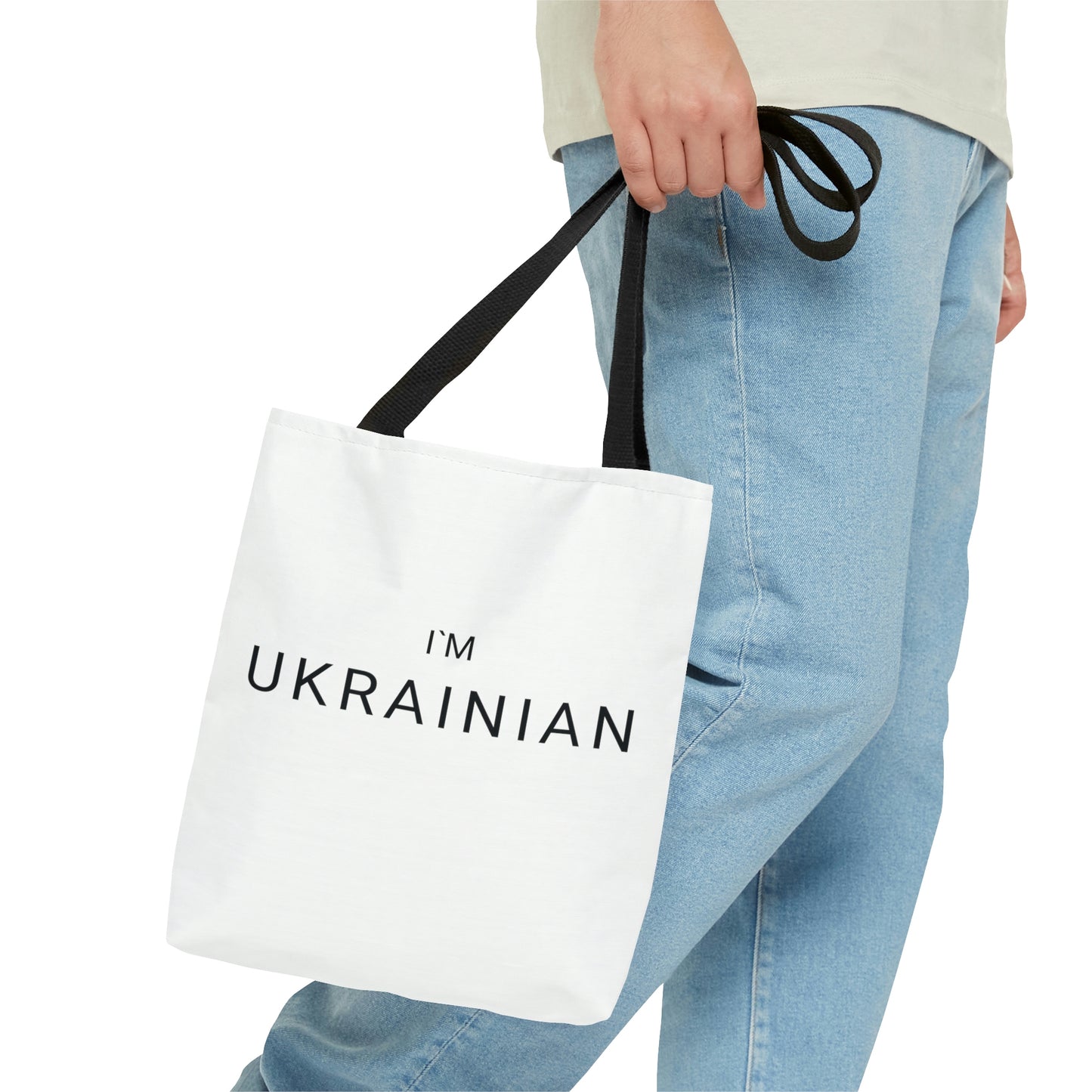 White Tote Bag I'm Ukrainian