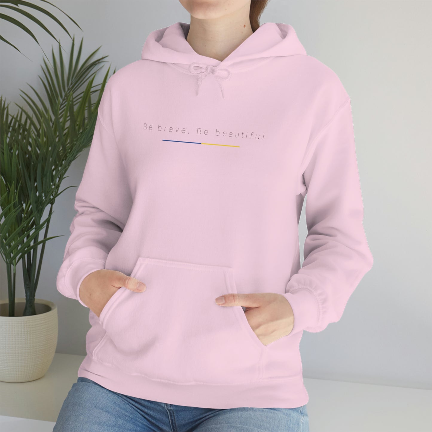 Be Brave, Be Beautiful Hooded Sweatshirt: Embody the Spirit of Ukraine's Resistance